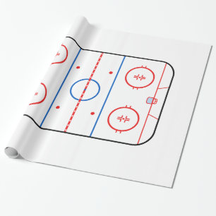 Ice Rink Diagram Hockey Game Decor Cadeaupapier