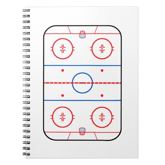 Ice Rink Diagram Hockey Game Decor Notitieboek (Voorkant)