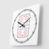 Ice Rink Diagram Hockey Game Decor Vierkante Klok (Hoek)