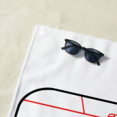 Ice Rink Diagram Hockey Game Design op een Strandlaken (In situ)