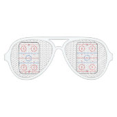 Ice Rink Diagram Hockey Game Grafisch Aviator Zonnebril (Voorkant)