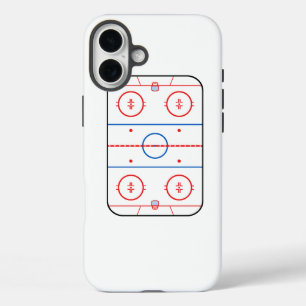 Ice Rink Diagram Hockey Game Grafisch iPhone 16 Plus Hoesje