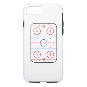Ice Rink Diagram Hockey Game Grafisch iPhone 8/7 Hoesje
