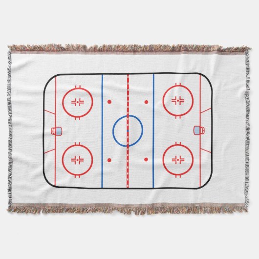 Ice Rink Diagram Hockey Game Grafisch Deken (Voorkant)