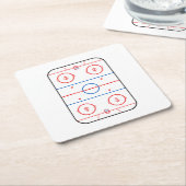 Ice Rink Diagram Hockey Game Grafisch Kartonnen Onderzetters (Schuin)