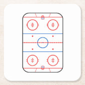 Ice Rink Diagram Hockey Game Grafisch Kartonnen Onderzetters (Voorkant)