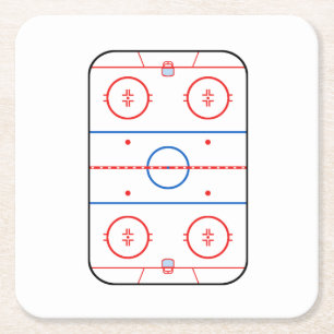 Ice Rink Diagram Hockey Game Grafisch Kartonnen Onderzetters