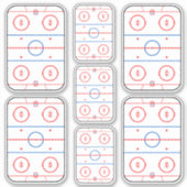 Ice Rink Diagram Hockey Game Grafisch Sticker (Voorkant)