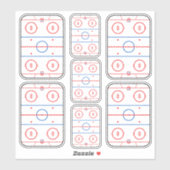 Ice Rink Diagram Hockey Game Grafisch Sticker (Vel)