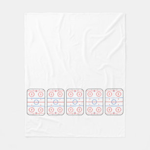 Ice Rink Diagram Hockey Game Style Fleece Deken