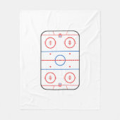 Ice Rink Diagram Hockey Game Style Fleece Deken (Voorkant)