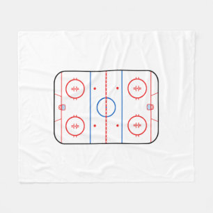 Ice Rink Diagram Hockey Game Style Fleece Deken