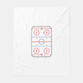 Ice Rink Diagram Hockey Game Style Fleece Deken (Voorkant)