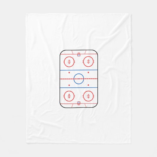 Ice Rink Diagram Hockey Game Style Fleece Deken (Voorkant)