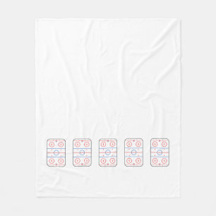 Ice Rink Diagram Hockey Game Style Fleece Deken