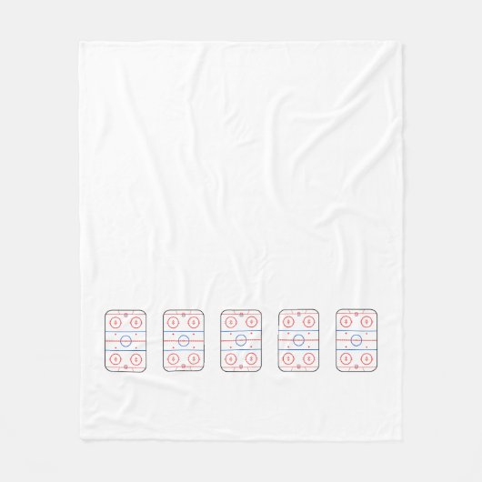 Ice Rink Diagram Hockey Game Style Fleece Deken (Voorkant)