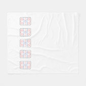 Ice Rink Diagram Hockey Game Style Fleece Deken (Voorkant (Horizontaal))