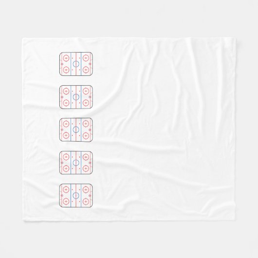 Ice Rink Diagram Hockey Game Style Fleece Deken (Voorkant (Horizontaal))