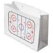 Ice Rink Diagram Hockey Game Style Large Cadeautasje (Achterkant Gekanteld)