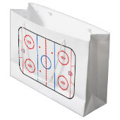 Ice Rink Diagram Hockey Game Style Large Cadeautasje (Voorkant Gekanteld)