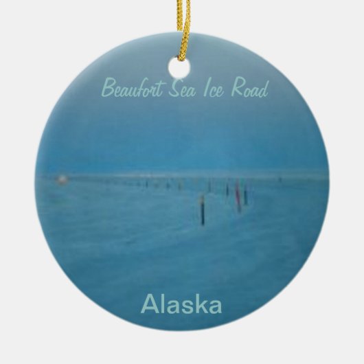 Ice Road met kerstversiering Keramisch Ornament (Voorkant)