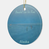 Ice Road met kerstversiering Keramisch Ornament (Links)