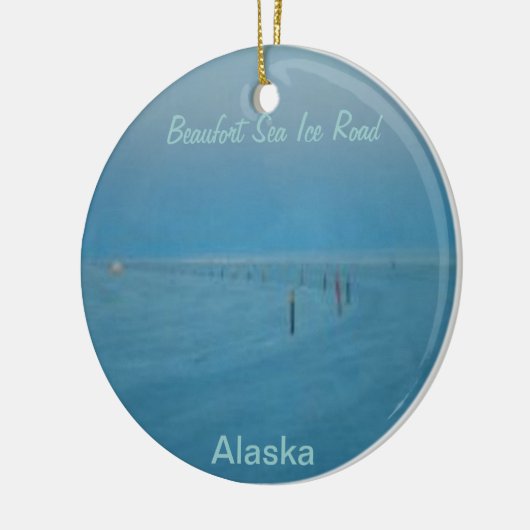 Ice Road met kerstversiering Keramisch Ornament (Links)