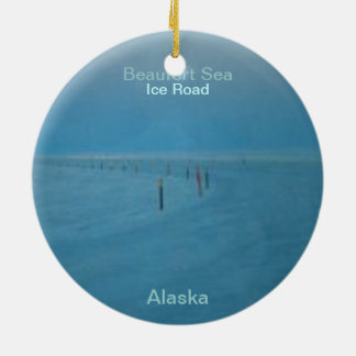 Ice Road met kerstversiering Keramisch Ornament