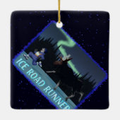 Ice Road Runner Keramisch Ornament (Achterkant)