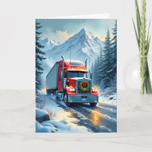 Ice Road Truck Driver Kerst Kaart (Voorkant)