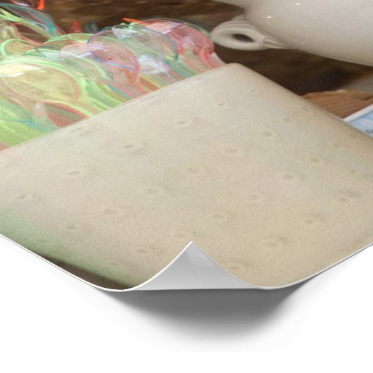 Ice roomgelato-cons in het display van het winkelv poster (Hoek)