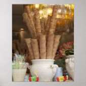 Ice roomgelato-cons in het display van het winkelv poster (Voorkant)