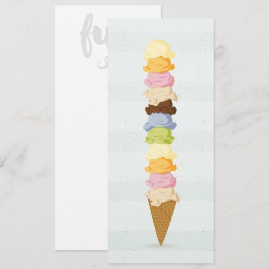 Ice roomnodigingskaart kaart (Voorkant / Achterkant)