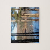 Ice Sailing op het meer — Legpuzzel (Verticaal)