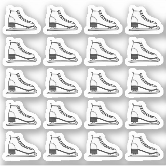 Ice Schaats Boots Schaatsen Ice Hockey Planner Sticker (Voorkant)