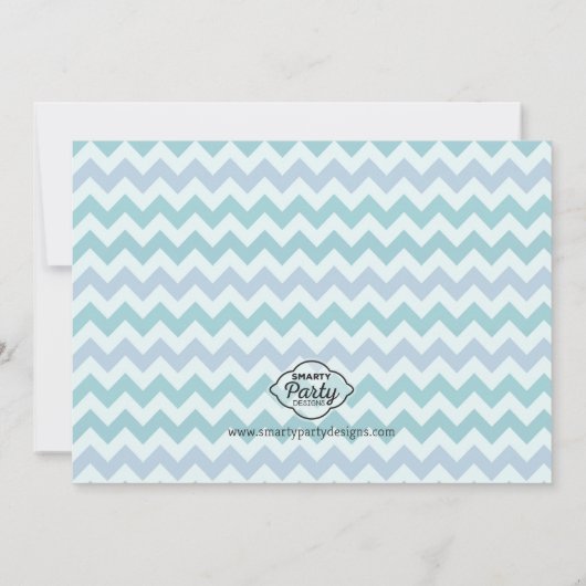 Ice Schaats Boy Blue Schaatsen Verjaardag Uitnodig Kaart (Achterkant)