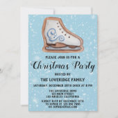 Ice Schaats Cookie Holiday Kerstfeest Blauwe sneeu Kaart (Voorkant)