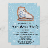 Ice Schaats Cookie Holiday Kerstfeest Blauwe sneeu Kaart (Voorkant / Achterkant)