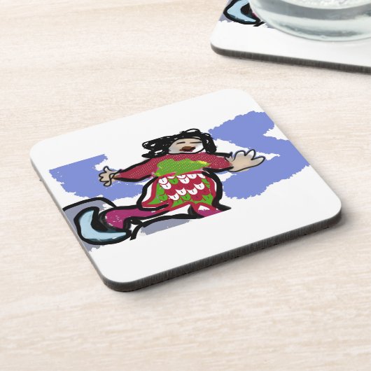 Ice schaats Dance Bier Onderzetter (Linkerzijde)