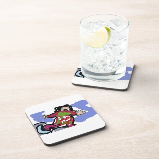 Ice schaats Dance Bier Onderzetter (Rechterzijde)