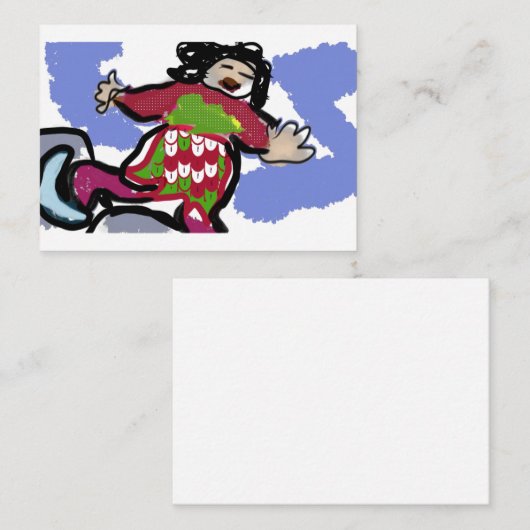 Ice schaats Dance Notitiekaartje (Voorkant / Achterkant)