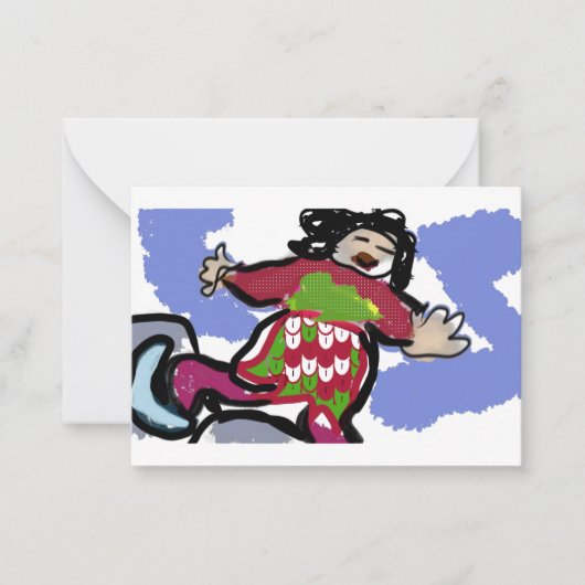 Ice schaats Dance Notitiekaartje (Voorkant)