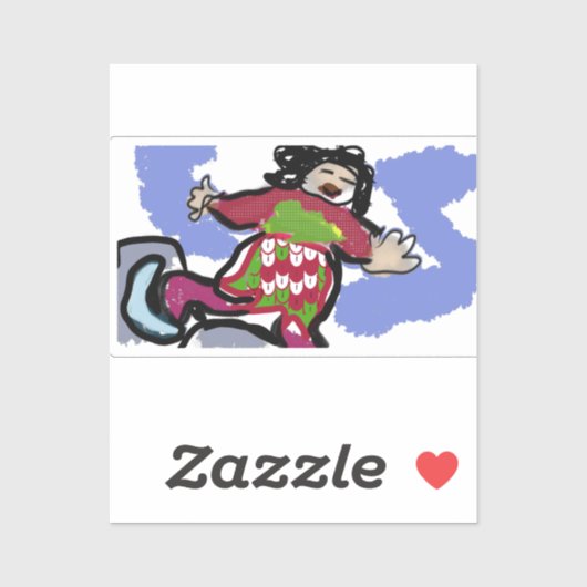 Ice schaats Dance Sticker (Vel)