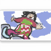 Ice schaats Dance Sticker (Voorkant)