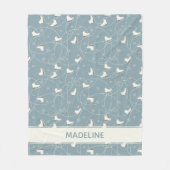 Ice Schaats en Snowflake Pattern Fleece Deken (Voorkant)