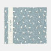 Ice Schaats en Snowflake Pattern Fleece Deken (Voorkant (Horizontaal))