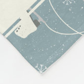 Ice Schaats en Snowflake Pattern Fleece Deken (Hoek)