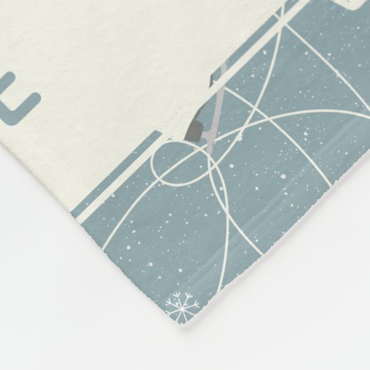 Ice Schaats en Snowflake Pattern Fleece Deken (Hoek)