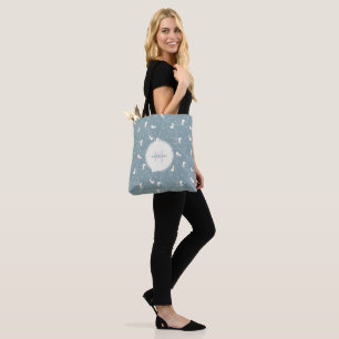 Ice Schaats en Snowflake Pattern Tote Bag