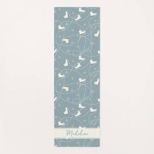Ice Schaats en Snowflake Pattern Yoga Mat (Voorkant)